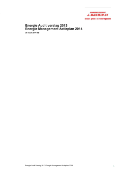 Energie Audit verslag 2013 Energie Management