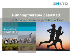 Voorbeeld Runningtherapie Zaanstad - Sportservice Noord
