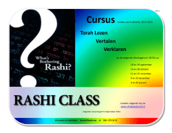 Rashi class - Chabad Utrecht