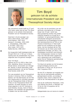 Tim Boyd gekozen tot de achtste President