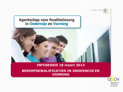 Download hier de presentatie - Onderwijs en Vorming