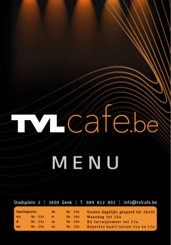 Menu TVL cafe (Genk)