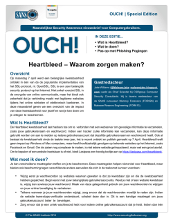 Heartbleed &ndash; Waarom zorgen maken?