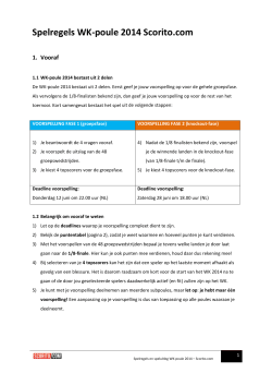 Spelregels WK-poule 2014 Scorito