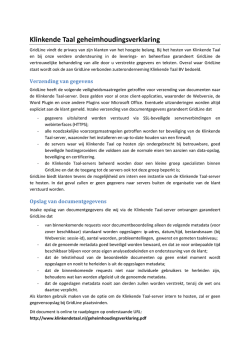 Klinkende Taal geheimhoudingsverklaring
