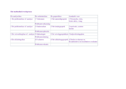 Het methodisch werkproces De analysefase De oriëntatiefase De