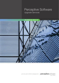 Brochure: Upgrade Services De nieuwste software verschaft