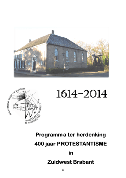 Folder 400 jaar Protestantisme - Protestantse Kerk Gemeente