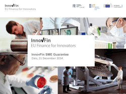 InnovFin SME Guarantee - European Investment Bank