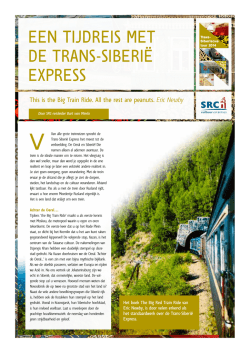 een tijdreis met de trans-siberi&euml; express
