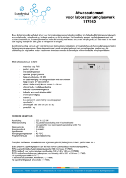 Afwasautomaat voor laboratoriumglaswerk 117980