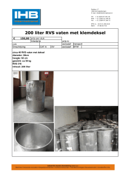 200 liter RVS vaten met klemdeksel