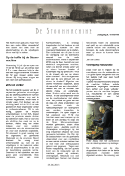 Nieuwsbrief 16 - Stichting Stoommachine Oisterwijk