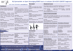 Informatiefolder 2014/2015 - Gymnastiek Vereniging Dokev
