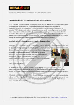 Erkend en vertrouwd elektrotechnisch installatiebedrijf VESA