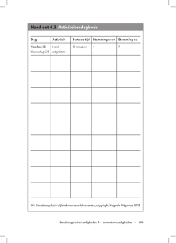 Hand-out 4.2 Activiteitendagboek