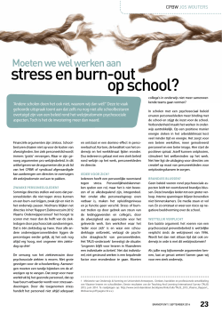 stress en burn-out op school?