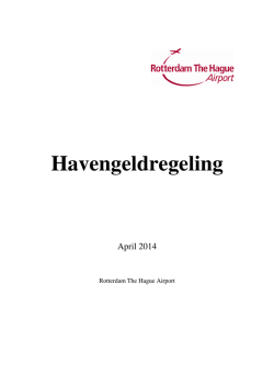 Havengeldregeling - Rotterdam Airport