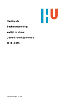 Commerciële Economie - studiegids 2014-2015