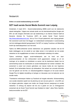 DZT haalt eerste Social Media Summit naar Leipzig