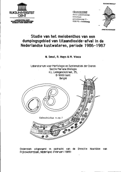 Studie van het meiobenthos van een dumpingsgebied van