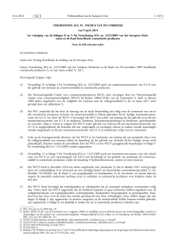VERORDENING (EU) Nr. 358/2014 VAN DE COMMISSIE