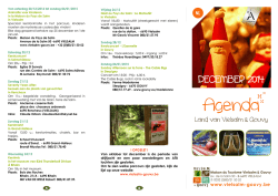 Download onze agenda voor de komende maand