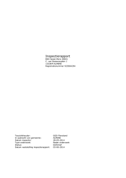 Inspectierapport - Speel-Mere