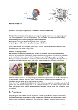 Informatiefolder Welkom bij de peutergroepen Tummetot en het