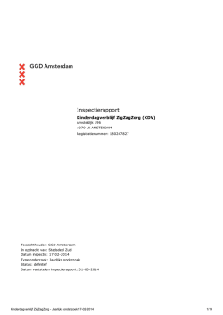 Download inspectierapport locatie Amsterdam Zuid - maart