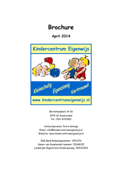 Brochure 2014-04-27 - Kindercentrum Eigenwijs