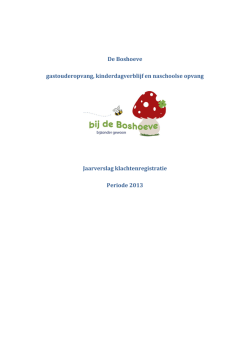Jaarverslag externe klachtenkamer