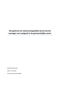 Het gebruik van wetenschappelijke kennis bij het managen van