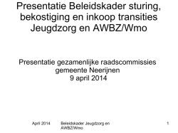 Presentatie Beleidskader sturing, bekostiging en inkoop jeugdzorg