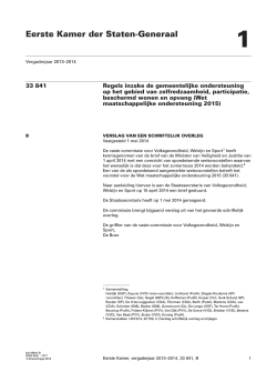 Verslag van een schriftelijk overleg inzake behandeling Wmo 2015