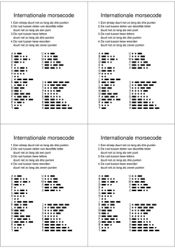 Internationale morsecode Internationale morsecode Internationale