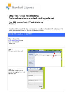 Stap-voor-stap handleiding Online docentenmateriaal via Peppels.net