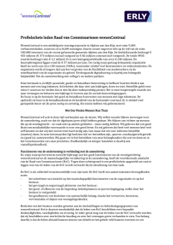Profielschets leden Raad van Commissarissen wonenCentraal