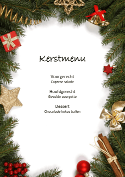 Kerstmenu