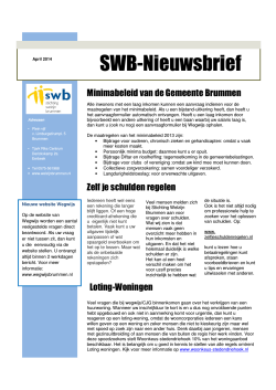 SWB-Nieuwsbrief - Stichting Welzijn Brummen