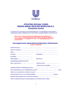 STICHTING SOCIAAL FONDS NEDERLANDSE - U