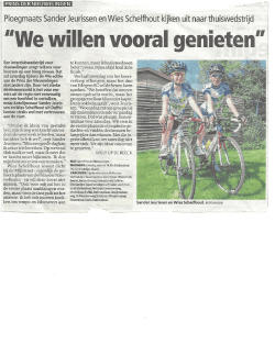 "We wlen vooral genieten"