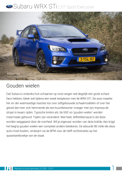 Rijtesten.nl: test Subaru WRX STi