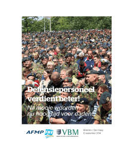 Defensiepersoneel verdient beter