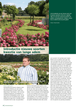Introductie nieuwe soorten kwestie van lange adem