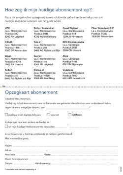 Hoe zeg ik mijn huidige abonnement op? Opzegkaart