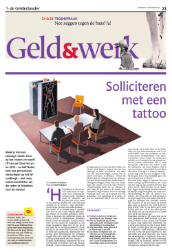 de Gelderlander – Solliciteren met een tattoo