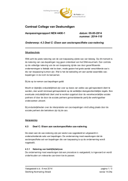 SNA Aanpassingsrapport 2014-110