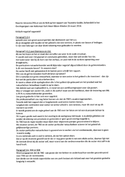 bijlage bij notulen - Nationaal Park Weerribben