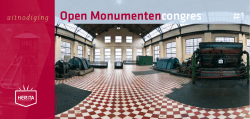 Uitnodiging Open Monumentencongres